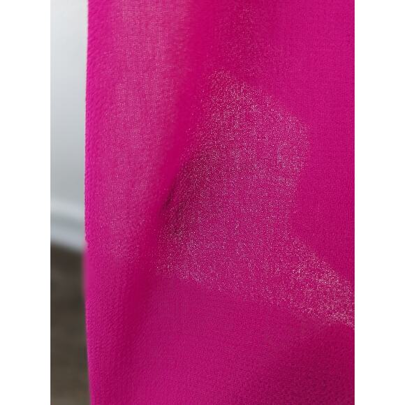 City Chic Dress Maxi Ruffle Flirty Detail Shock Pink Boho Feminine Sexy Size 18 - Picture 10 of 15